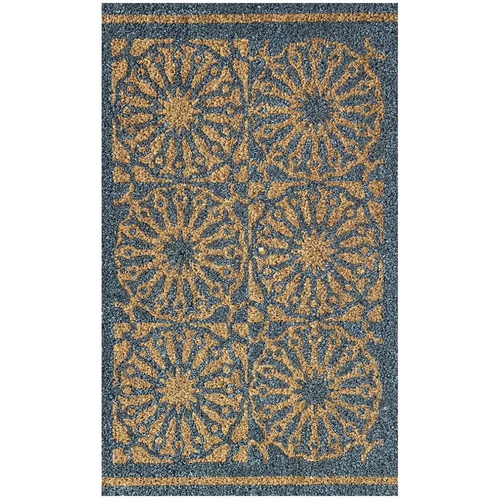 Starburst Latex Backed Door Mat - Grey