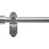 Extendable Curtain Pole with Stud Finials - Brushed Stainless