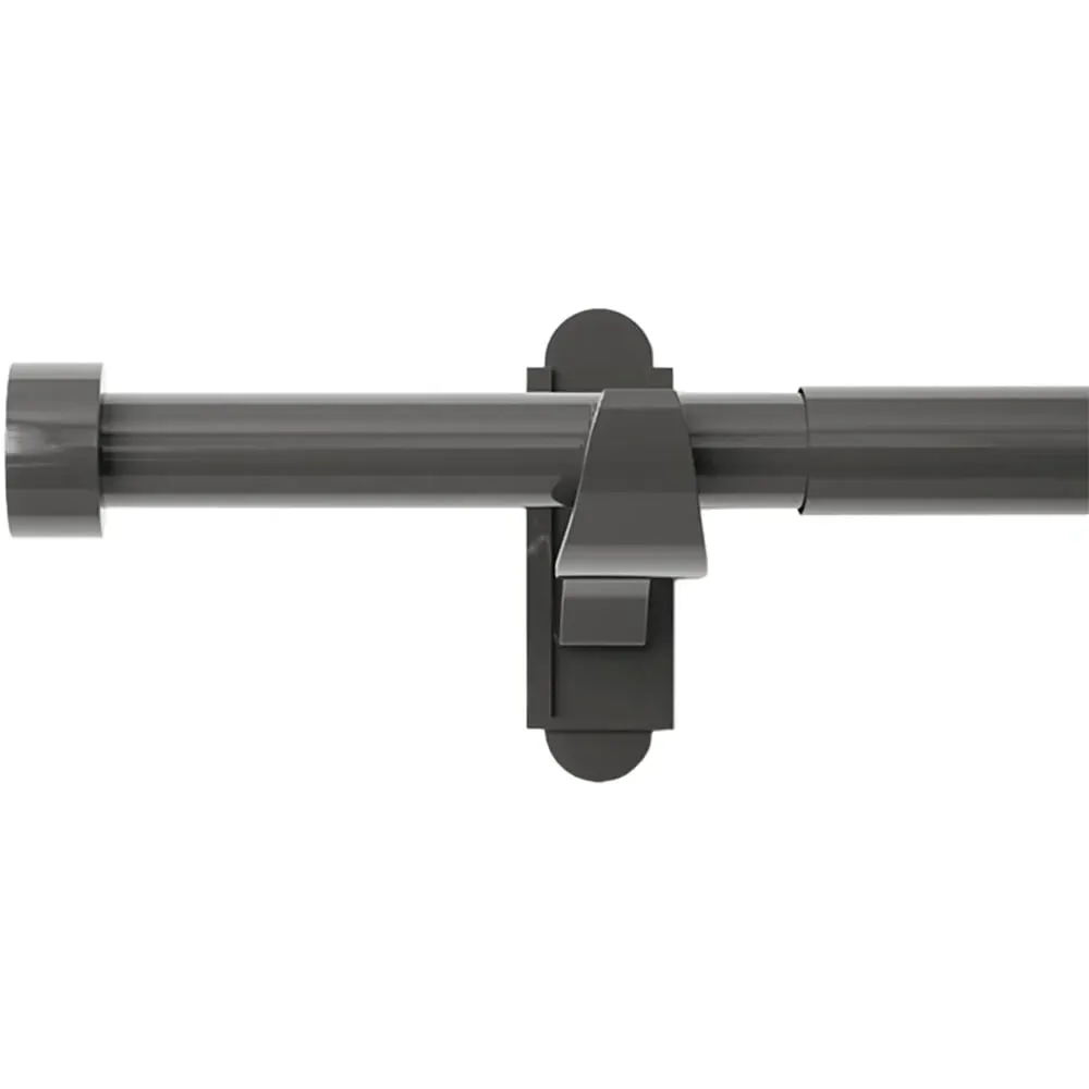 Extendable Curtain Pole with Stud Finials - Gunmetal image