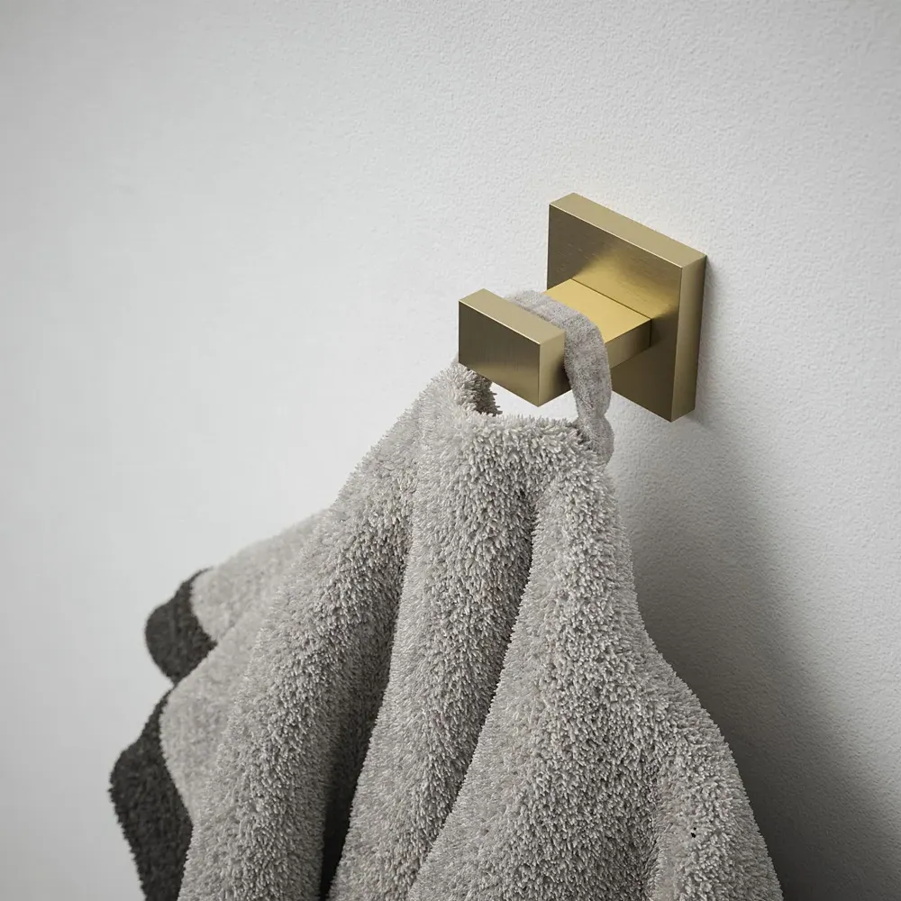 Square Robe Hook - Gold, Stainless Steel