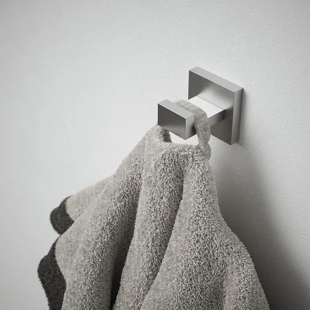 Square Robe Hook - Silver, Stainless Steel
