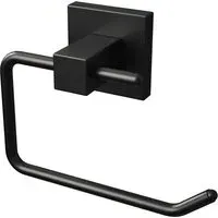 Square Toilet Roll Holder - Black, Zinc Alloy