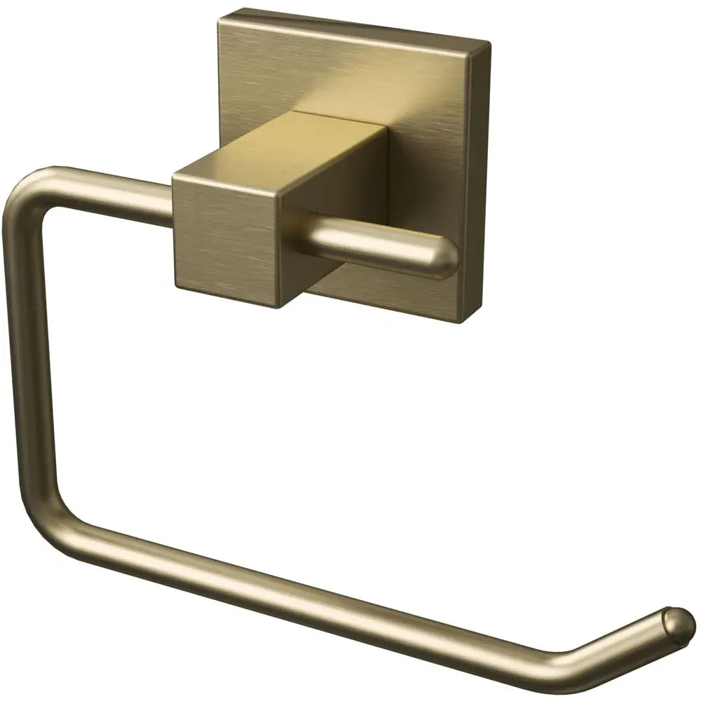 Square Toilet Roll Holder - Gold, Zinc Alloy image
