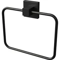 Square Towel Ring - Black, Stainless Steel