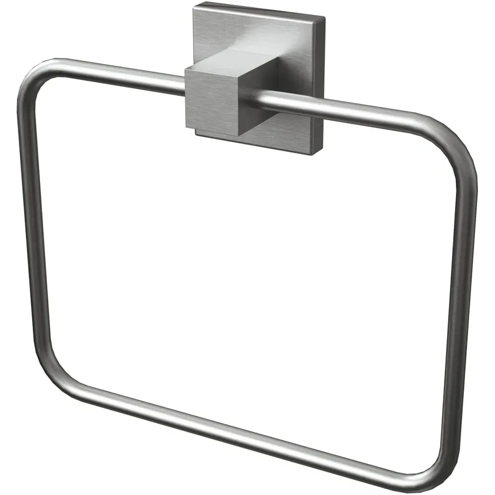 Square Towel Ring - Silver, Stainless Steel