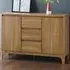 Norsk 2 Door 3 Drawer Toppan Oak Sideboard - Brown
