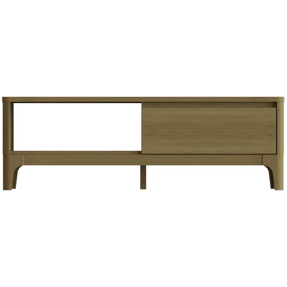 Norsk Toppan Coffee Table with Drawer - Brown, Oak