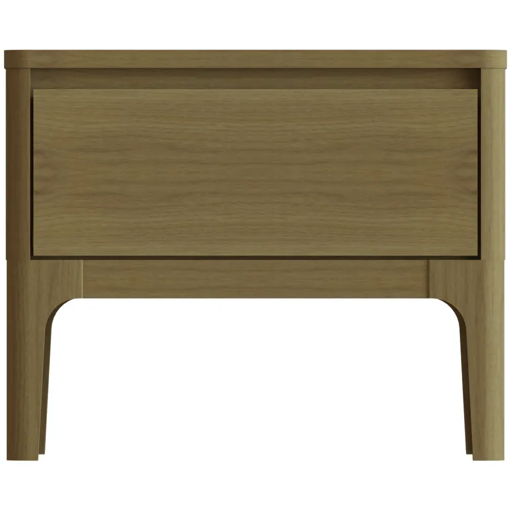 Norsk Toppan Lamp Table with Drawer - Brown, Oak