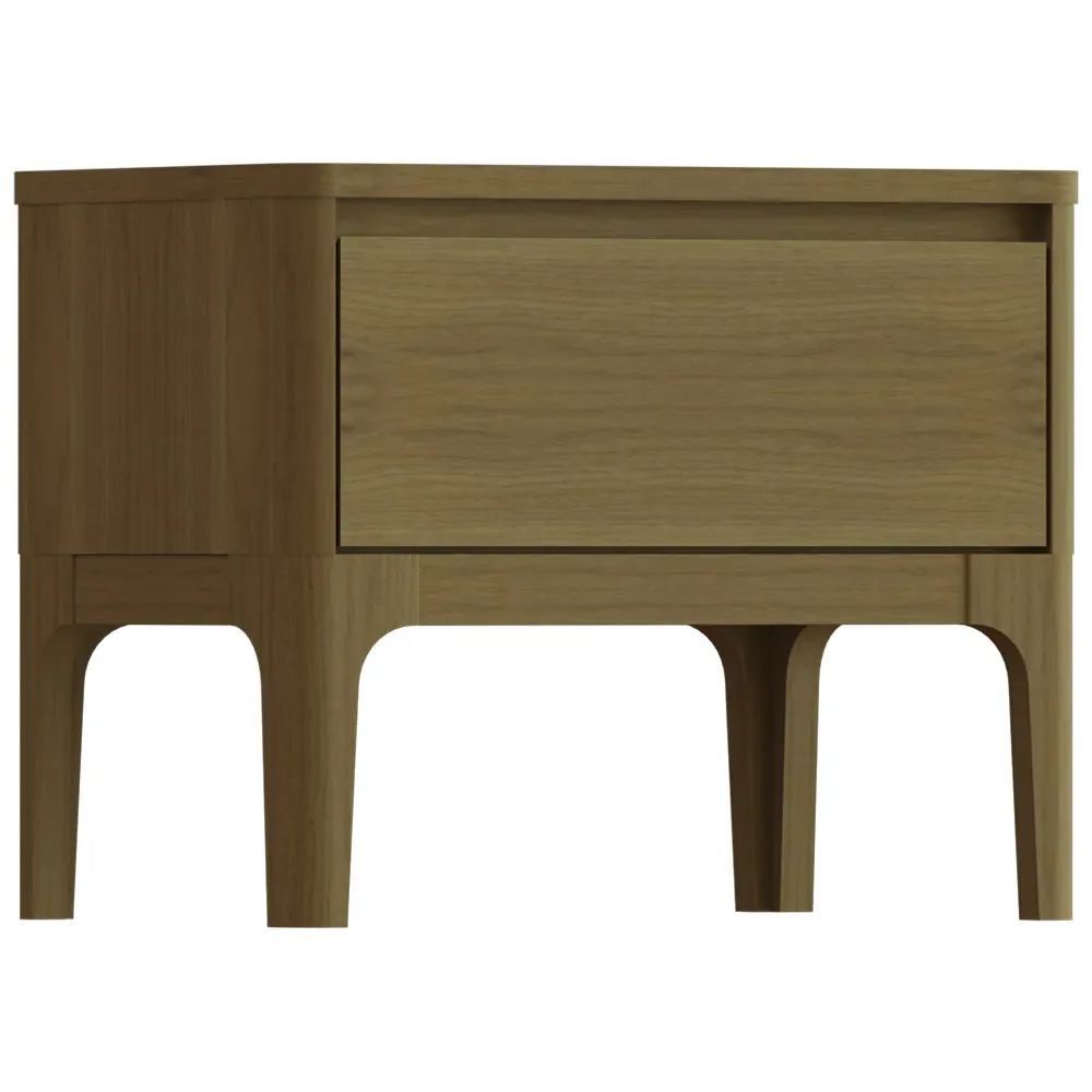 Norsk Toppan Lamp Table with Drawer - Brown, Oak