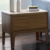 Norsk Toppan Lamp Table with Drawer - Brown, Oak