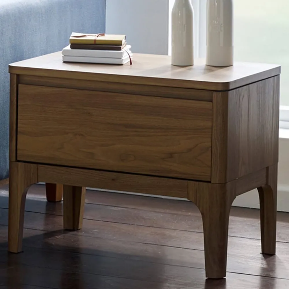 Norsk Toppan Lamp Table with Drawer - Brown, Oak image