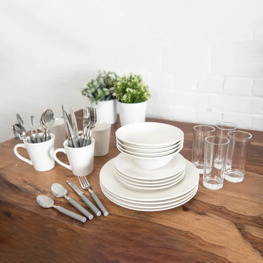 36 Piece Dinner Set - White