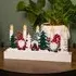 Light Up Christmas Candle Bridge with Gonk Scene - White
