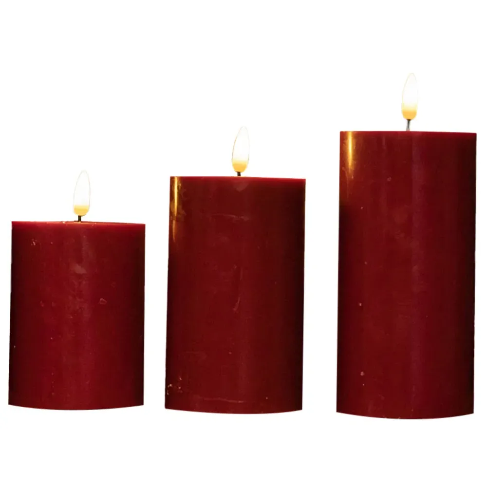 Samuel Alexander Wax Pool Effect Candles with Timer - Red image