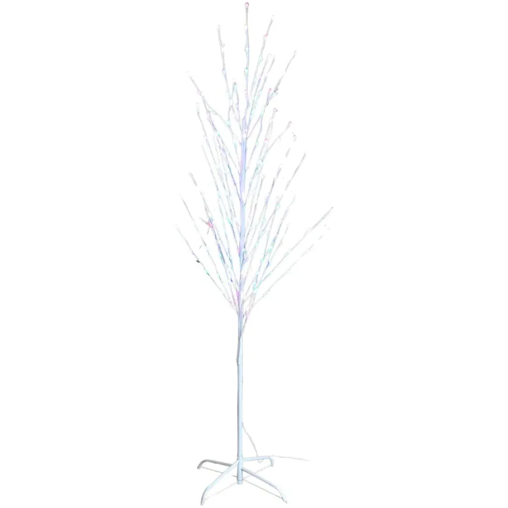 Snowtime Rainbow LED Light Up Tree 5.9ft - White image