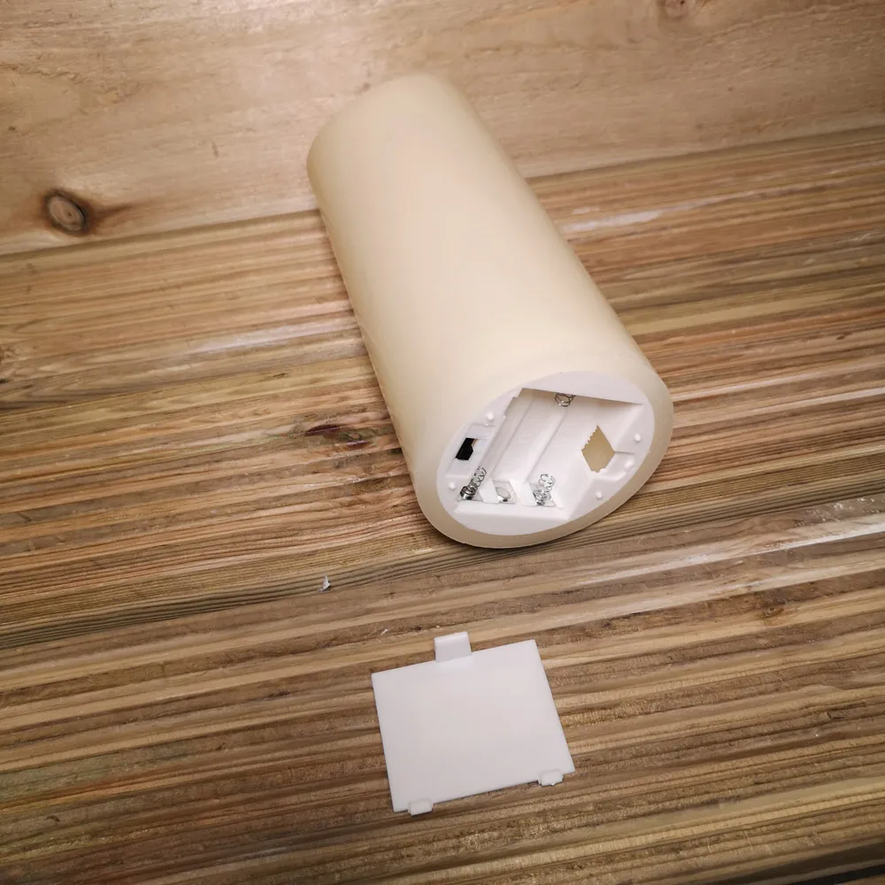 Warm White LED Dancing Flame Candle with Timer - Cream