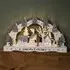 White Wooden Christmas Candle Bridge with Reindeer - White