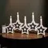 White Wooden Christmas Candle Bridge with Star - White