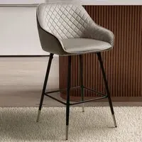 Savanna Bar Stool Set of 2 - Mink, Brushed Velvet