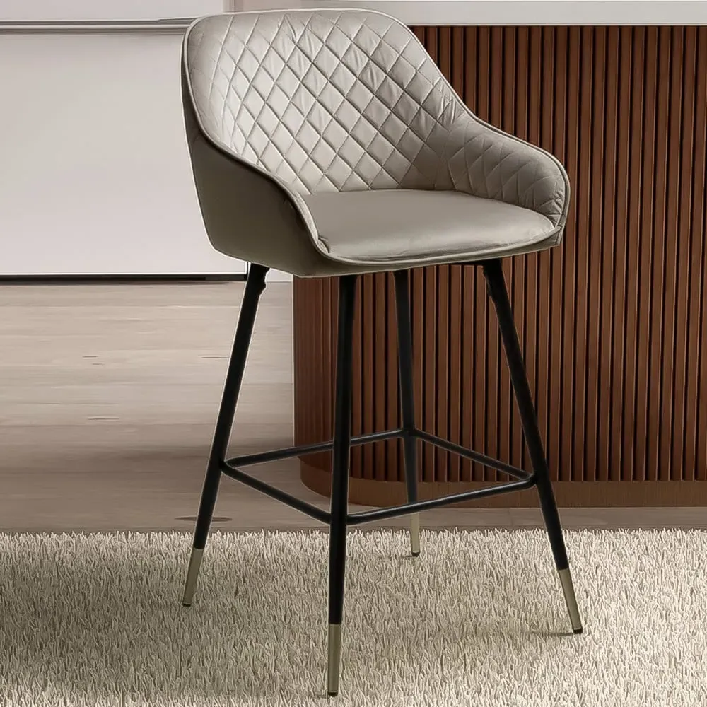 Savanna Bar Stool Set of 2 - Mink, Brushed Velvet image