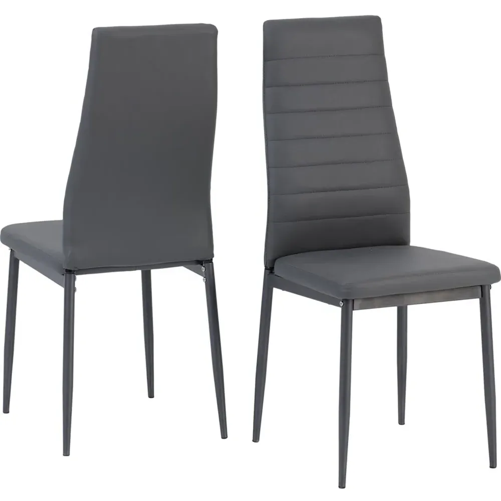 Abbey Set of 2 Dining Chairs - Grey