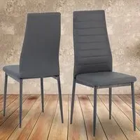 Abbey Set of 2 Dining Chairs - Grey