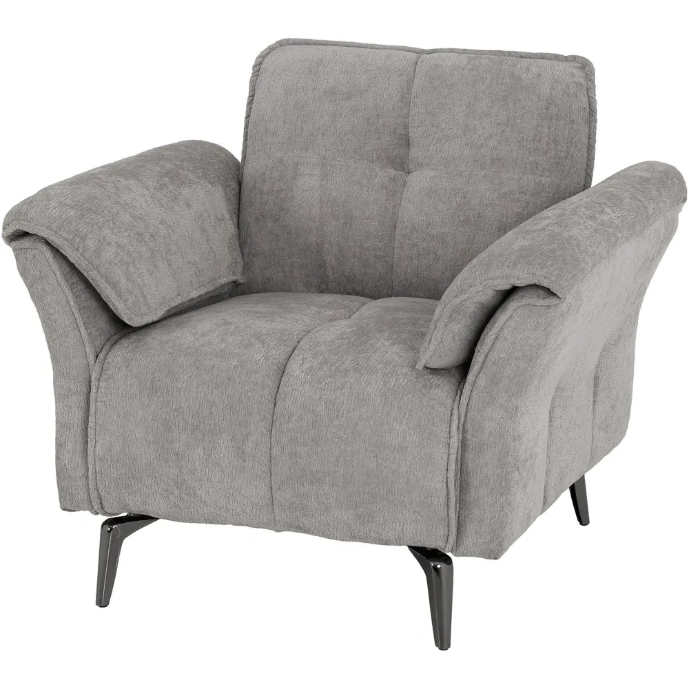 Amalfi Single Seater Fabric Chair - Grey