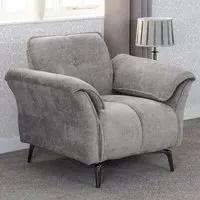 Amalfi Single Seater Fabric Chair - Grey