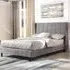 Amelia Double Bed Frame - Grey, Velvet