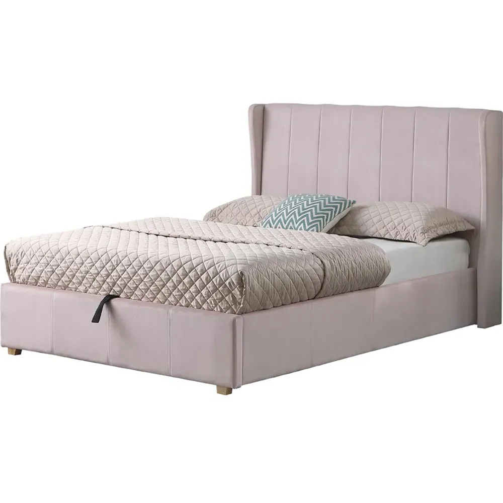 Amelia Double Ottoman Storage Bed Frame - Pink, Fabric