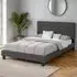 Arran Double Bed Frame - Grey, Fabric
