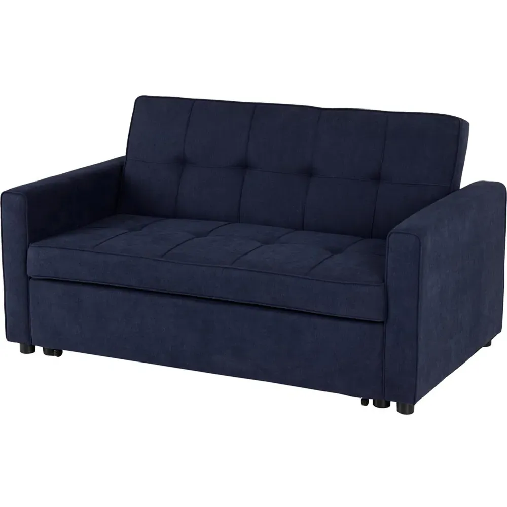 Astoria 2-Seater Sofa Bed with Pull-Out - Blue, Fabric