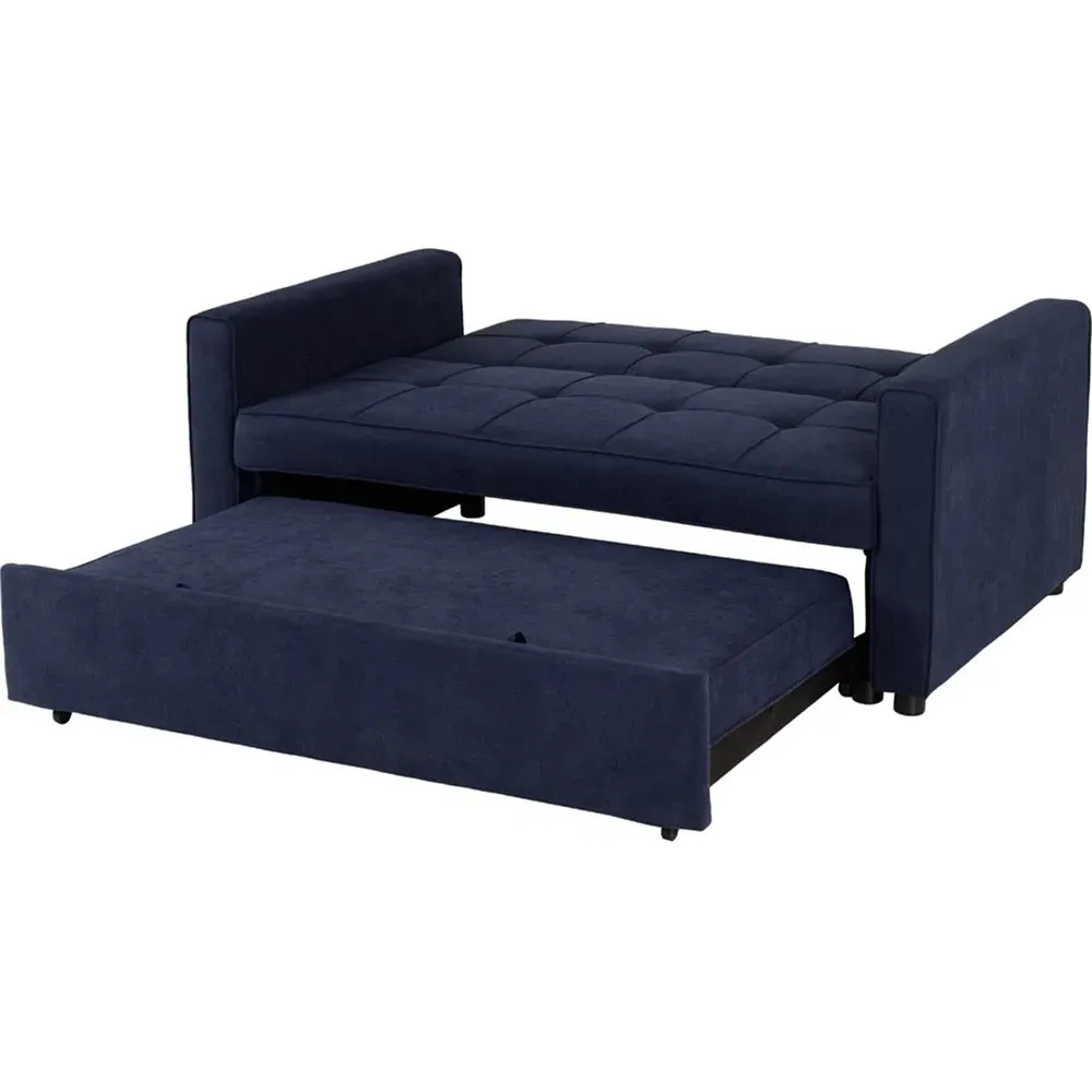 Astoria 2-Seater Sofa Bed with Pull-Out - Blue, Fabric