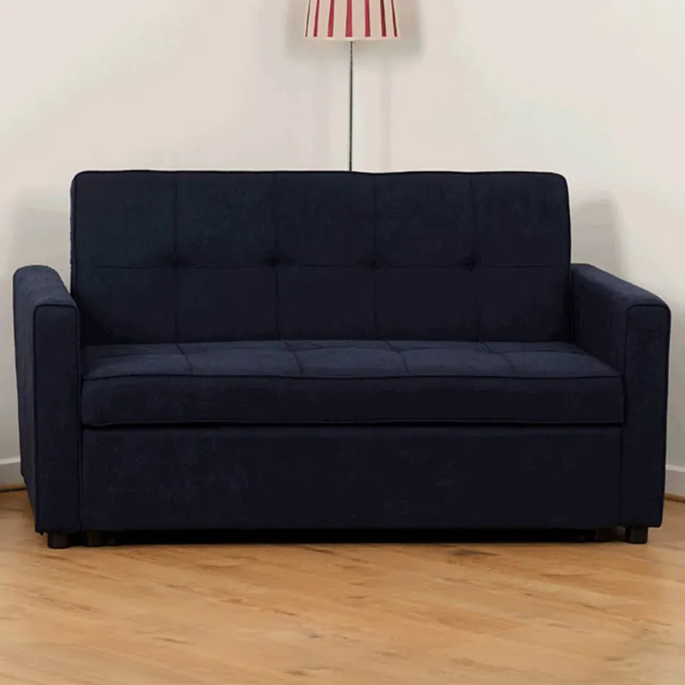 Astoria 2-Seater Sofa Bed with Pull-Out - Blue, Fabric