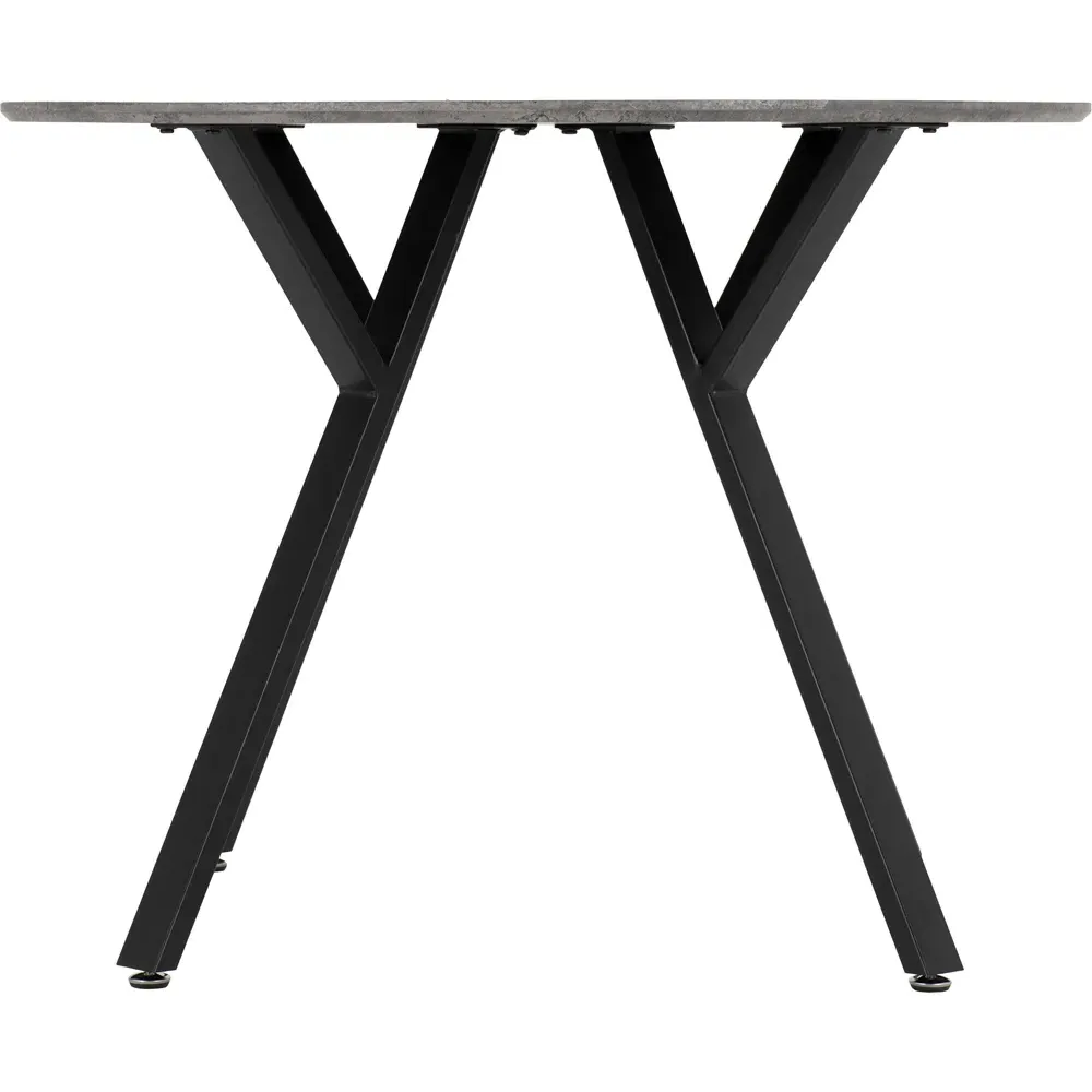 Athens 4-Seater Round Dining Table - Concrete Grey