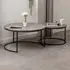 Athens Round Nest of Tables Set of 2 - Grey, Concrete