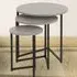 Athens Round Nest of Tables Set of 3 - Grey, Concrete