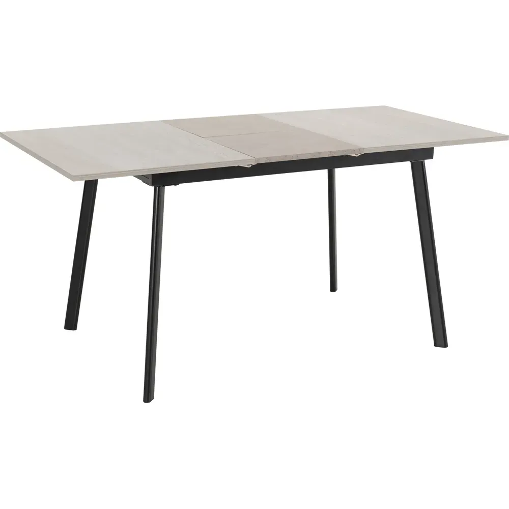 Avery 4 Seater Extending Dining Table - Concrete Grey, Oak