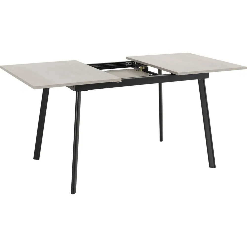 Avery 4 Seater Extending Dining Table - Concrete Grey, Oak