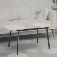 Avery 4 Seater Extending Dining Table - Concrete Grey, Oak