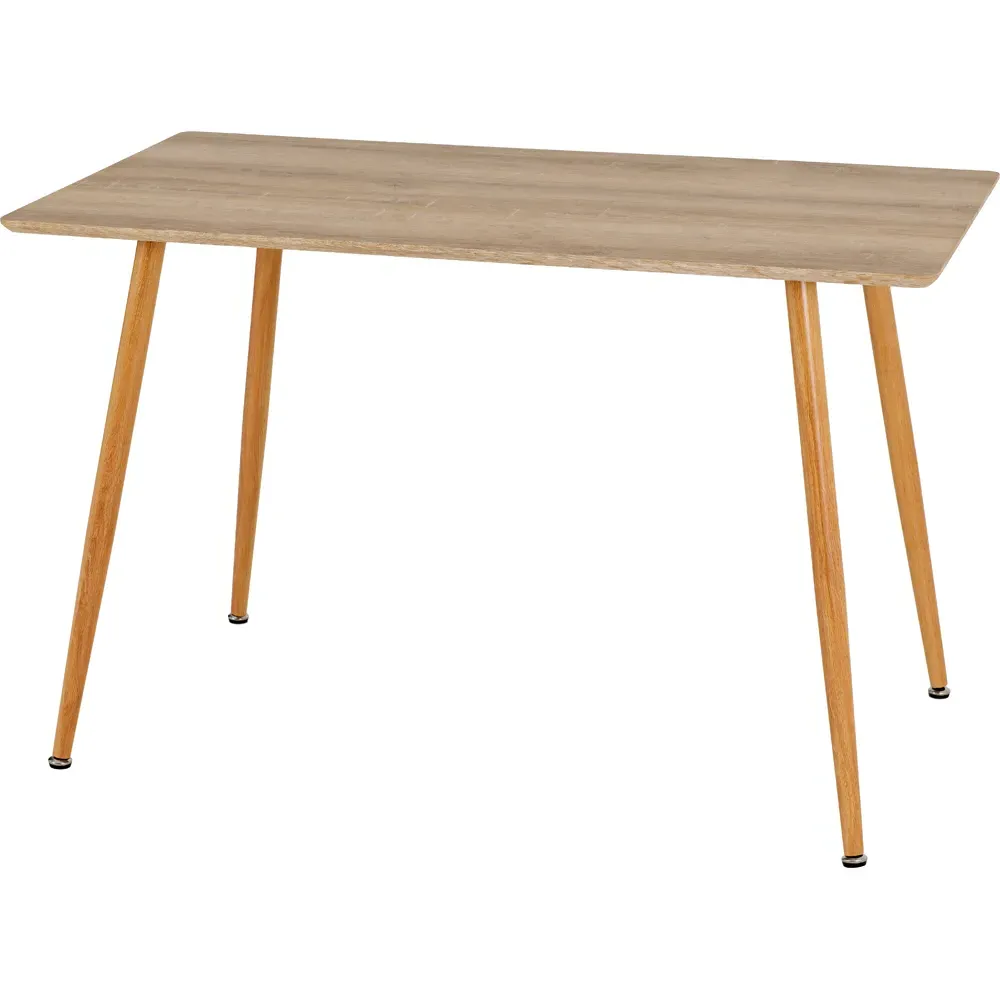 Barley Veneer 4 Seater Dining Table - Brown, Oak