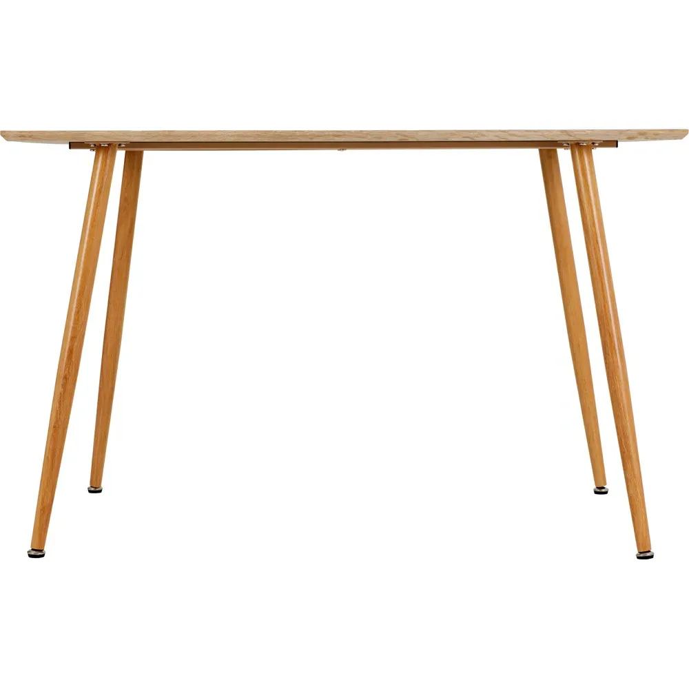 Barley Veneer 4 Seater Dining Table - Brown, Oak