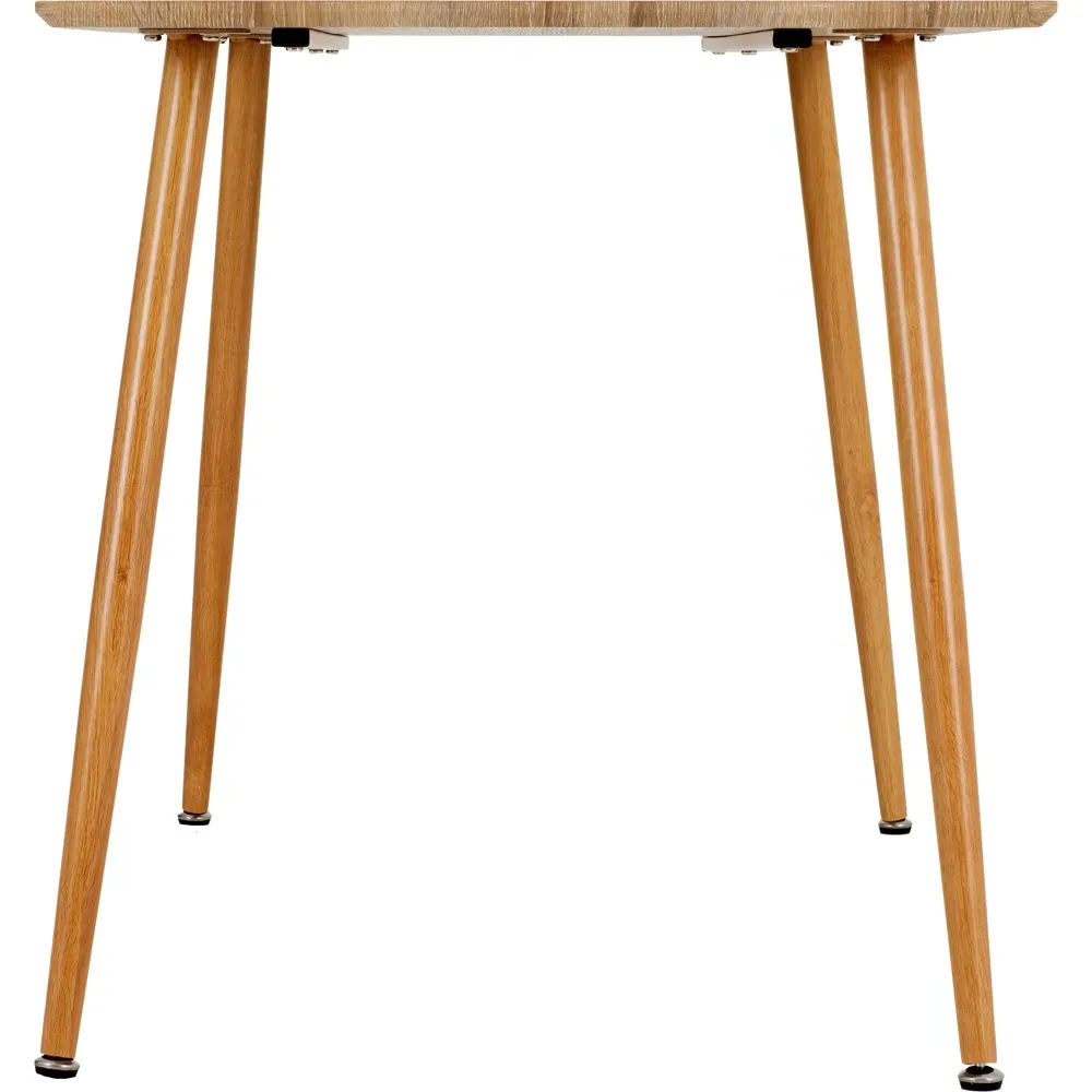 Barley Veneer 4 Seater Dining Table - Brown, Oak