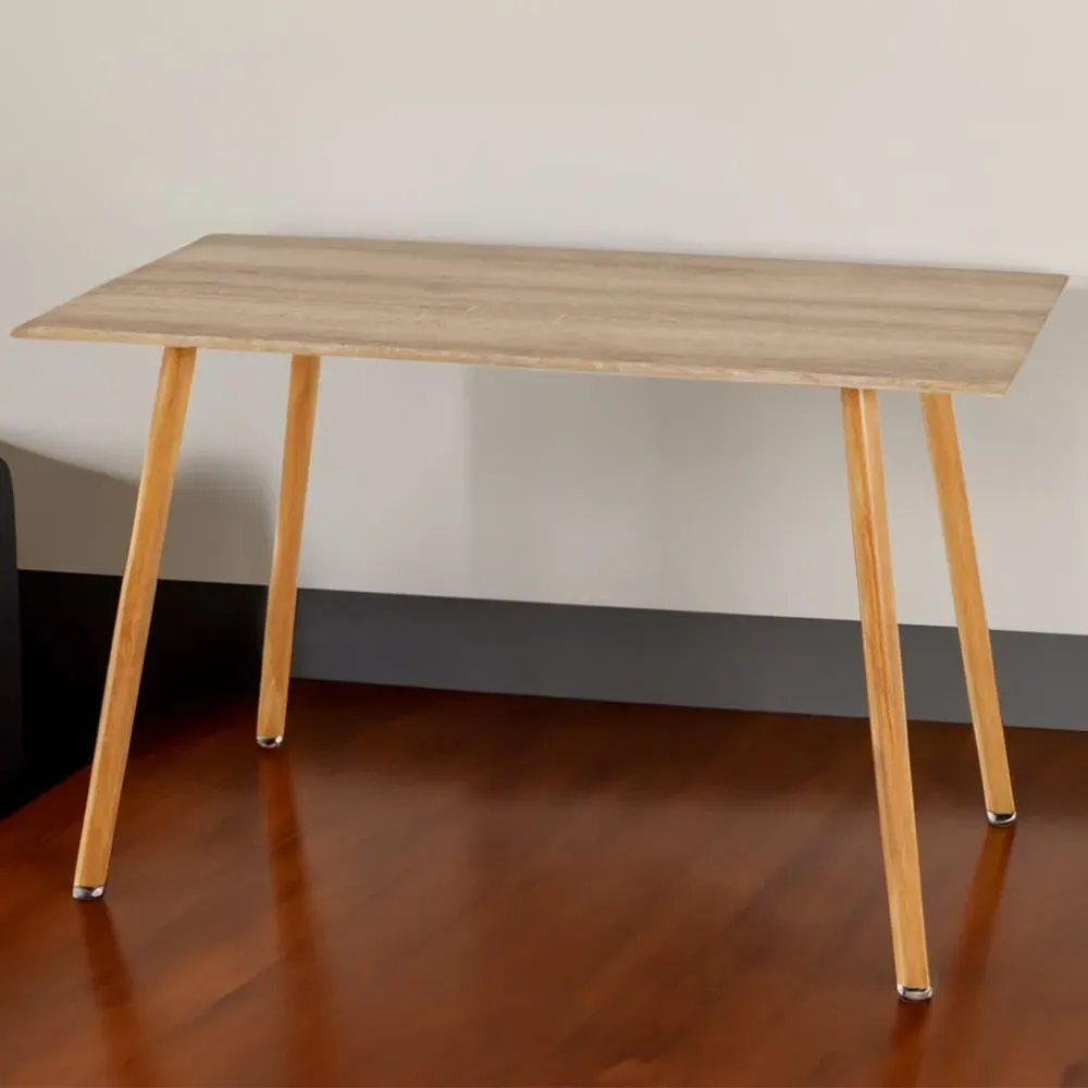 Barley Veneer 4 Seater Dining Table - Brown, Oak image