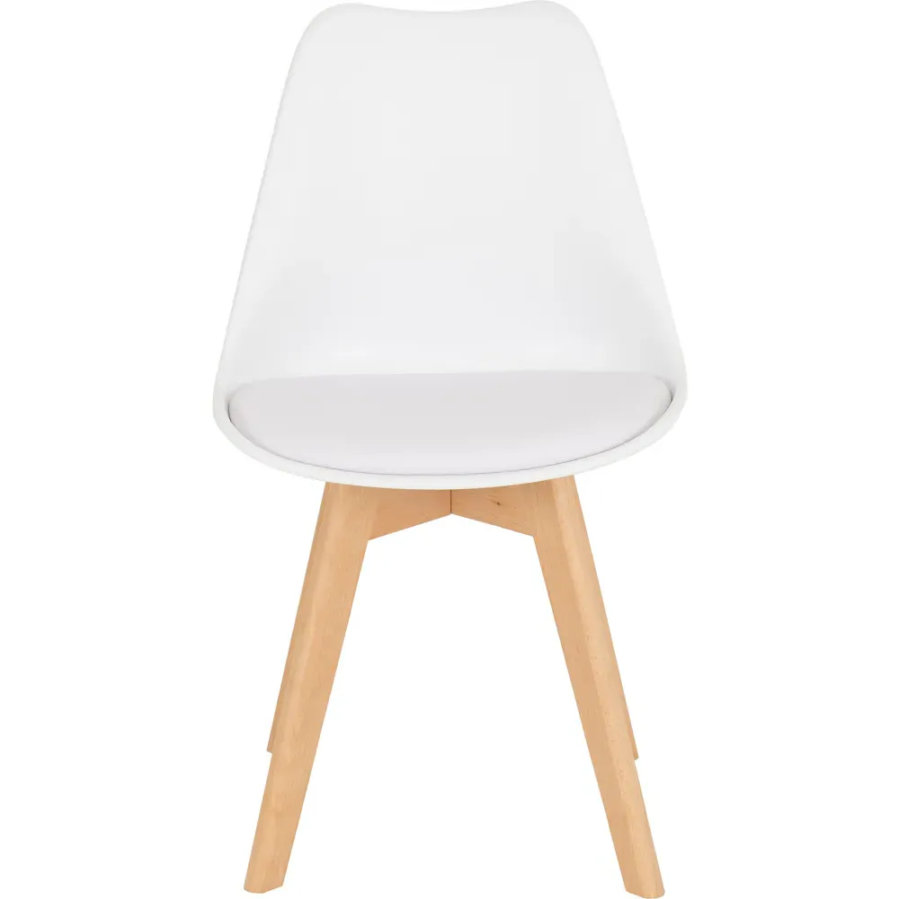 Bendal Set of 2 Dining Chairs - White, Faux Leather