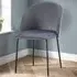 Boston Set of 4 Dining Chairs - Grey, Velvet