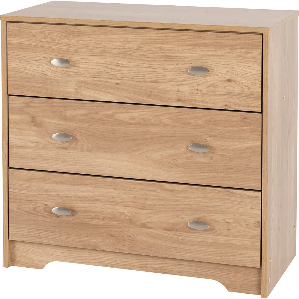 Carlton 3 Drawer Chest - Medium Oak