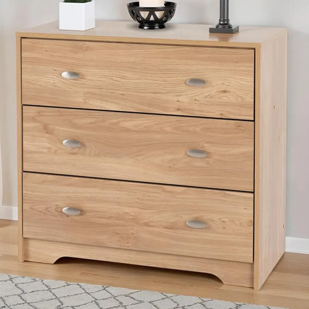 Carlton 3 Drawer Chest - Medium Oak