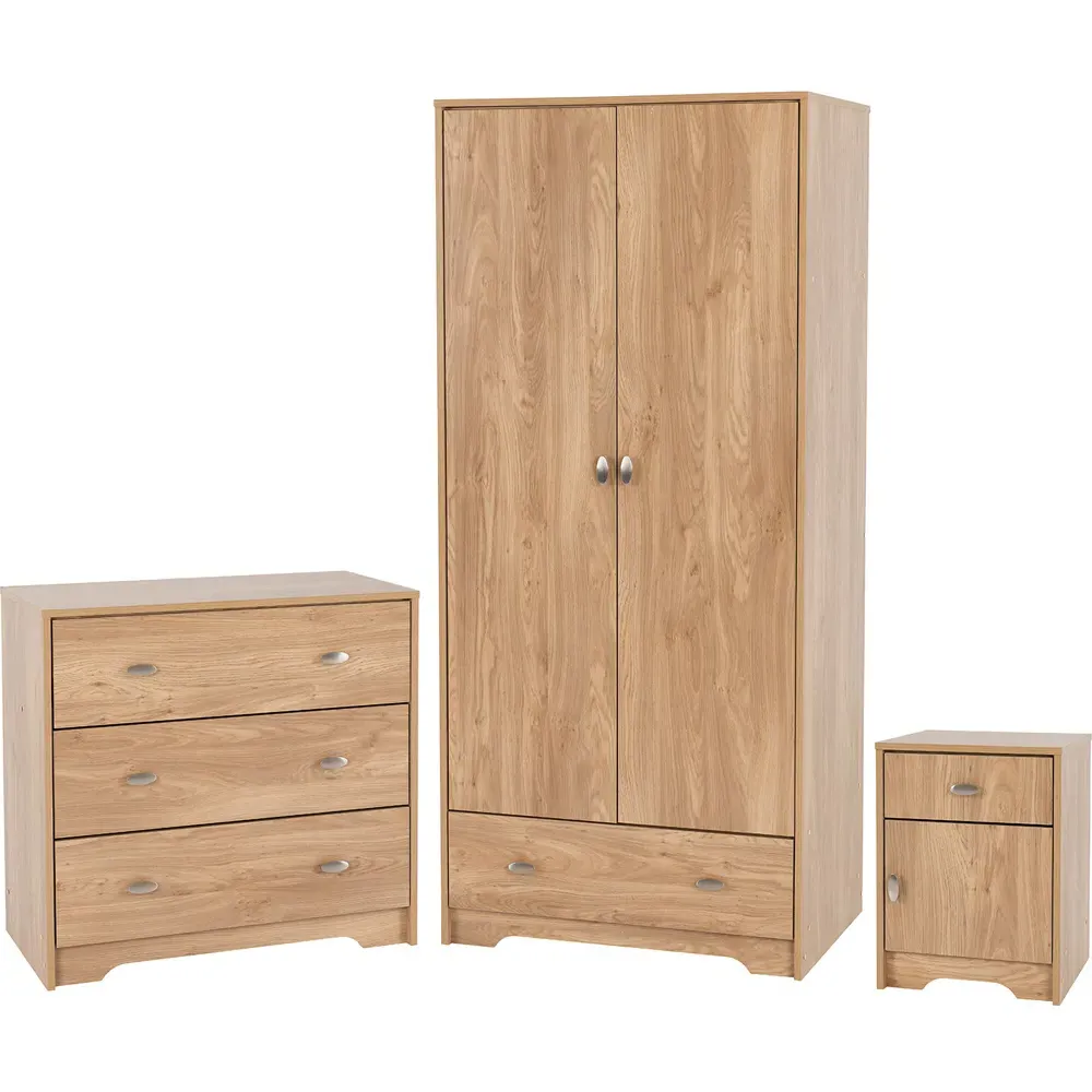 Carlton 3 Piece Furniture Set - Medium Oak