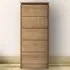 Charles 5 Drawer Narrow Chest of Drawers - Brown, Oak Effect